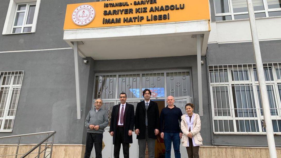 Müdürümüz Sarıyer Kız Anadolu İmam Hatip Lisesi ve Mehmet Sevim Ulusal İmam Hatip Ortaokulu'nu ziyaret etti.