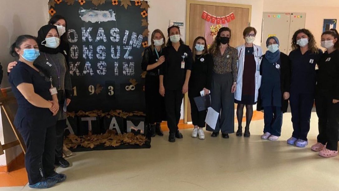 Hastane Sınıfı öğrencilerimizin katılımı ile 10 Kasım Atatürk'ü Anma Programı gerçekleştirildi.